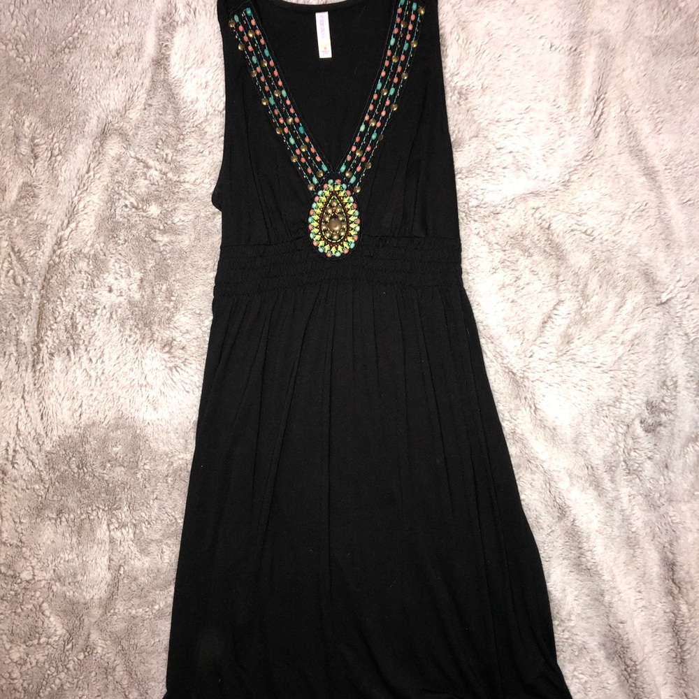 Black beaded dress